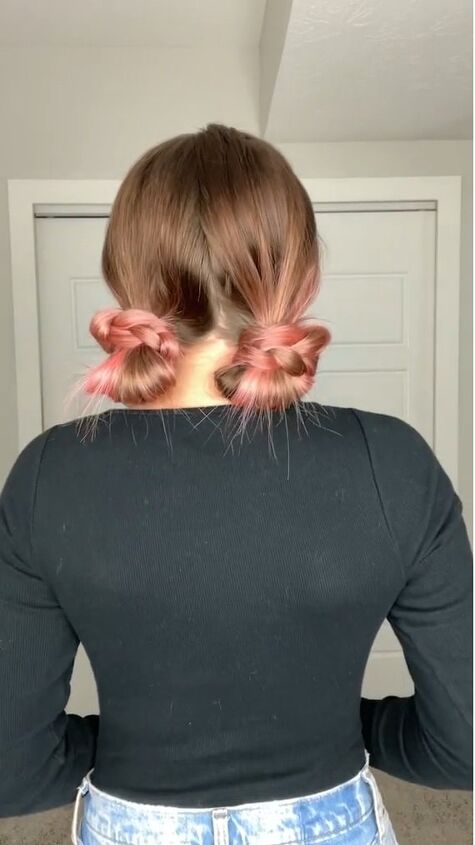 try this double bun hairstyle, Cute double bun hairstyle