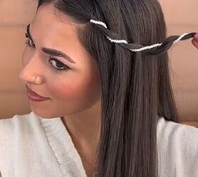 wow this is a perfect hairstyle for weddings, Threading hair