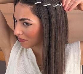 wow this is a perfect hairstyle for weddings, Pinning braid