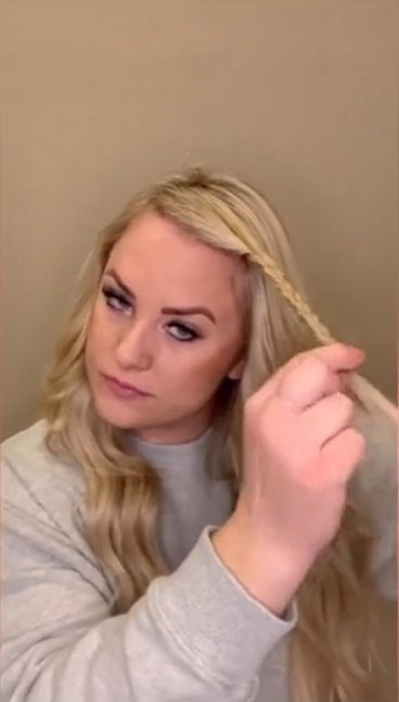 the easiest way to fake a waterfall braid, Braiding hair