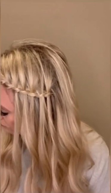 the easiest way to fake a waterfall braid, Mermaid waterfall braid