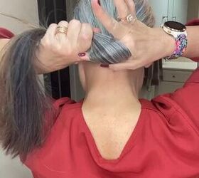 claw clip hack to get hold of all your hair, Twisting ponytail