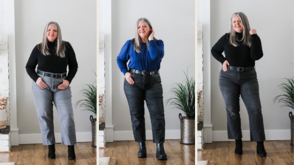 how to cut your jeans at the ankle, In this post with video tutorial I m showing you how to cut jeans to ankle length and get a natural frayed hem fashionsewinghack howtocutjeans anklelengthjeans plussizefashion plussize denimforcurves denimhacks midsizefashion midsize over50fashion