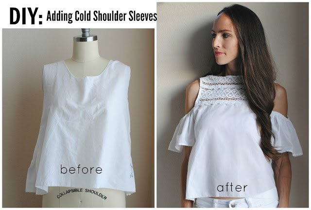 all about sleeves how to add the cold shoulder