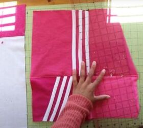 how to diy a cute adidas dupe jacket and skirt set, Making skirt pieces