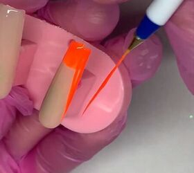 Grab some orange nail polish for this cute and refreshing nail idea