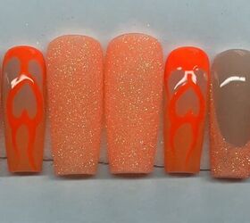how to diy cute spring summer orange nails, DIY spring summer orange nails