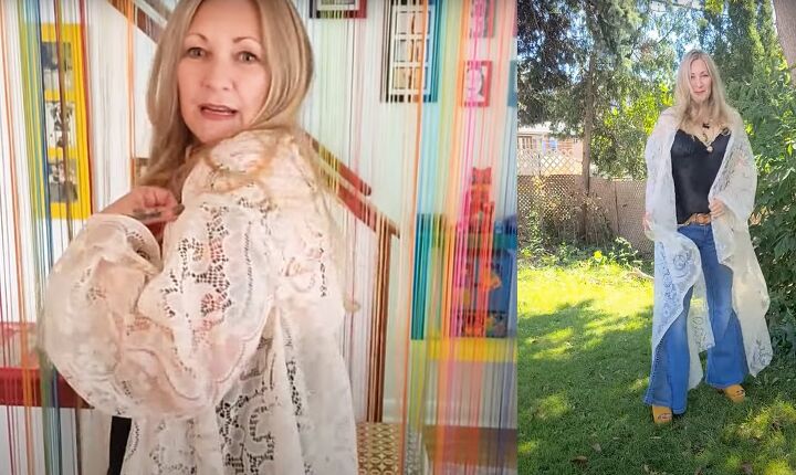 how to diy a cool stevie nicks inspired white lace duster, DIY white lace duster