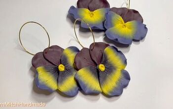 How to DIY Cute Pansy Earrings From Polymer Clay
