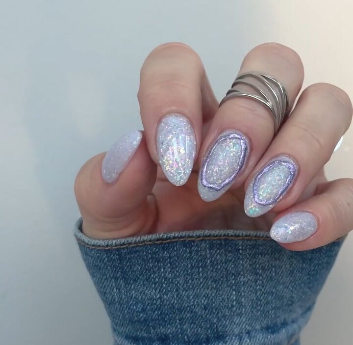 how to diy cute and easy mirror chrome nails, DIY mirror chrome nails