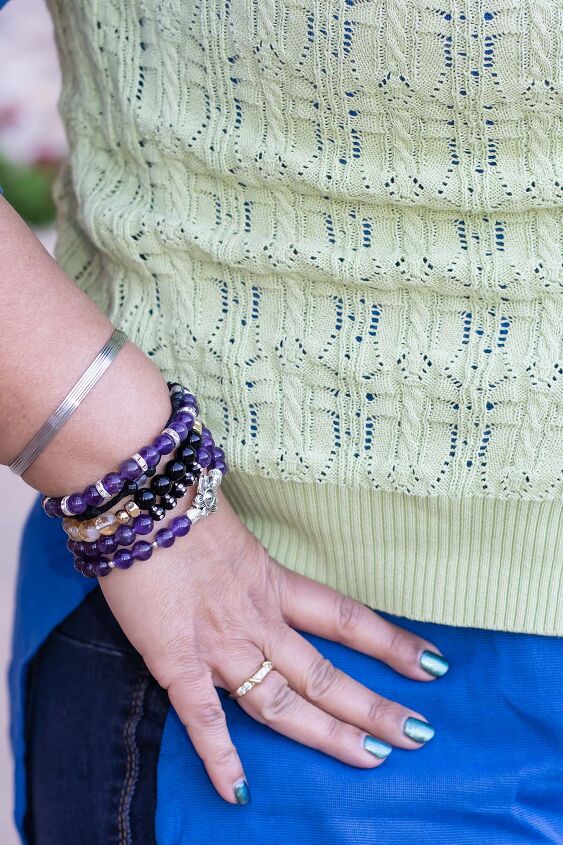Purple bead bracelets