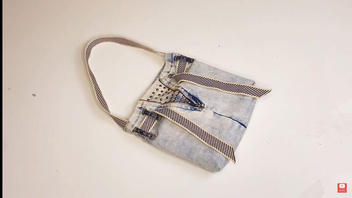 how to diy a cute denim bag from old jeans, DIY denim bag from old jeans