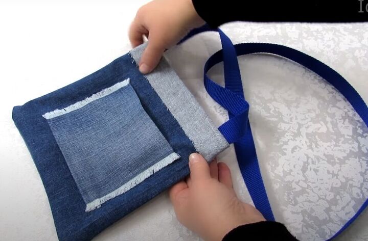 how to diy a cute denim sling bag, Making shoulder strap