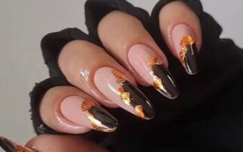 Easy Nail Art Design on Nude Pink Nails