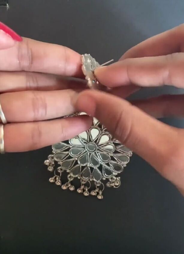quick fix jewelry hack for a broken earring, Repairing earring from back