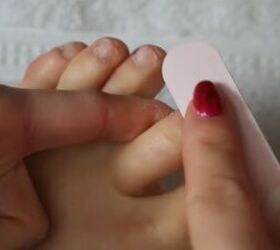 how to paint your toenails diy pedicure tutorial, Scuffing nails