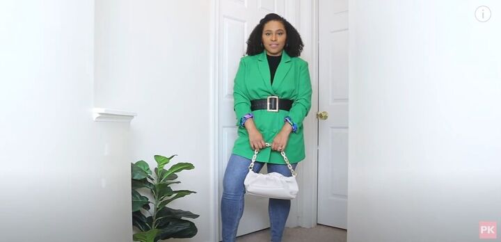 4 cute and casual outfit ideas for spring, Green blazer look