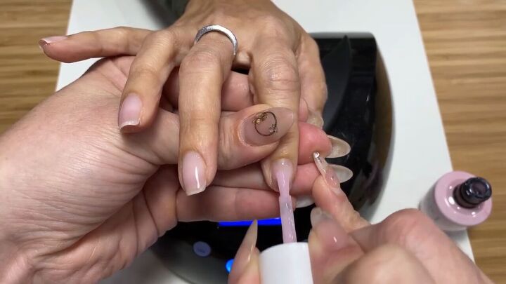 easy sheer color nail polish tutorial, Applying sheer polish