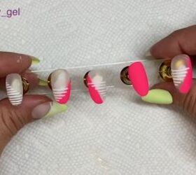 How to DIY Cute Neon Pink Nails With a Fun Striped Design