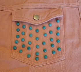 custom shacket with turquoise beads