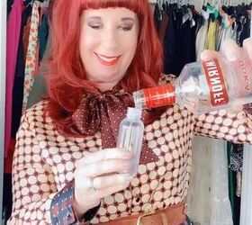 Put vodka in a spray bottle — then use it on your clothes like this