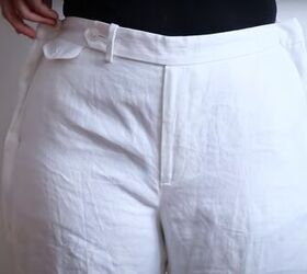 how to upcycle cute ruffle pants, Fitting