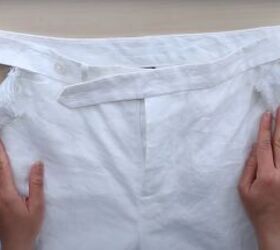 how to upcycle cute ruffle pants, Basting the seams