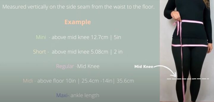 how to diy a beginner friendly midi skirt, Taking measurements