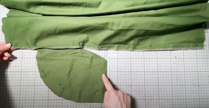 how to diy a beginner friendly midi skirt, Sewing side seams