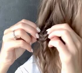 make your own headband out of braids, Pulling at braid