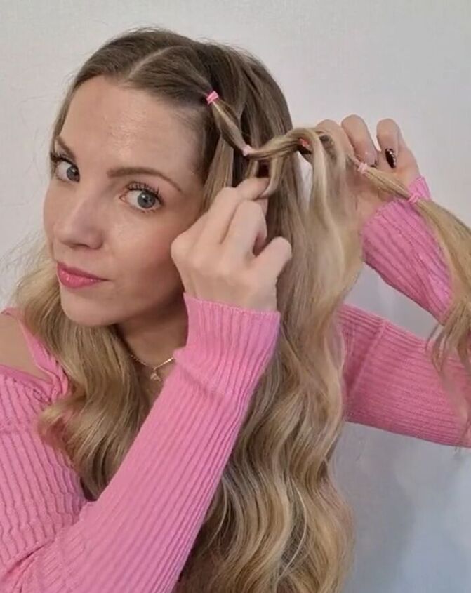 save this easy hairstyle for your next party, Weaving hair
