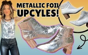 How to DIY Awesome Metallic Silver Shoes and a Cute Metallic Top