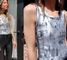 how to diy awesome metallic silver shoes and a cute metallic top, Metallic top silver