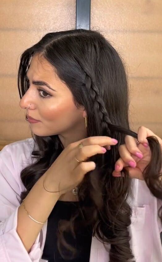 wow the cutest braided pigtail tutorial, Braiding