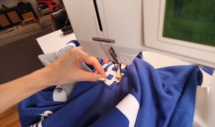 how to diy a super cute baseball shirt, Sewing