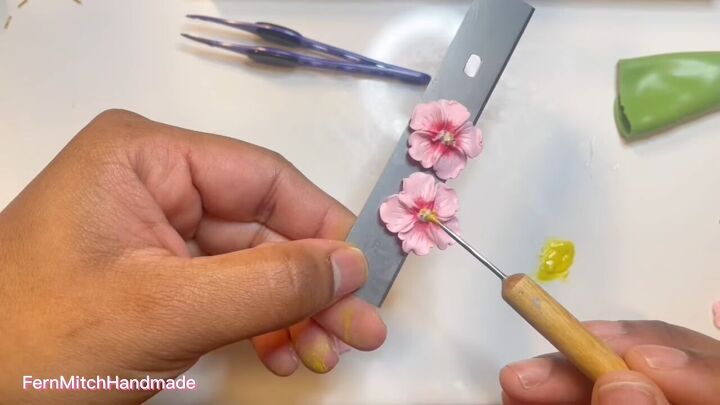 how to diy cute blossom earrings, Attaching eye pins