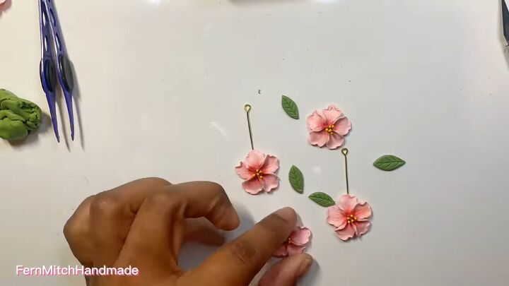 how to diy cute blossom earrings, Attaching earring hardware