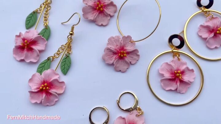 how to diy cute blossom earrings, DIY blossom earrings