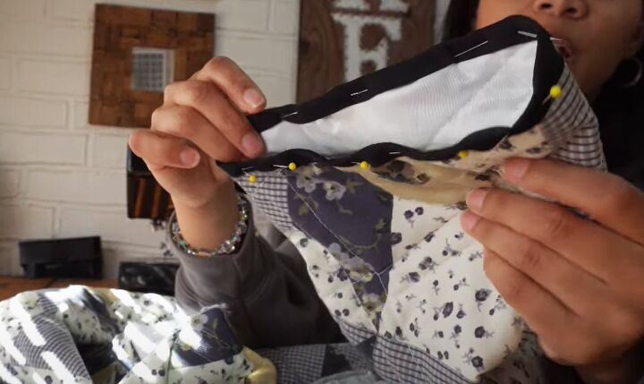 how to diy a trendy quilt jacket, Sleeves