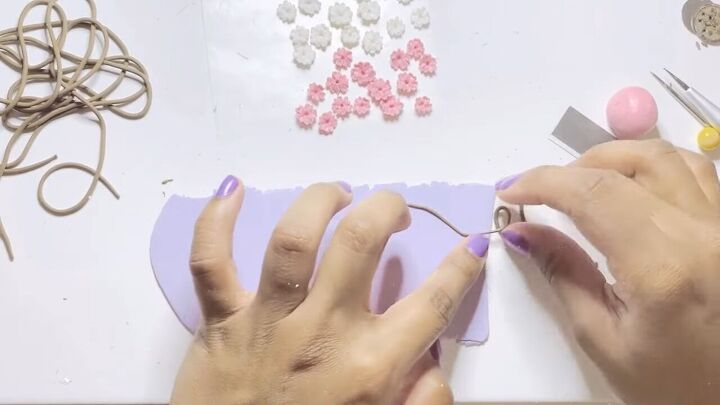 how to diy cute blossom earrings for spring, Making background pieces