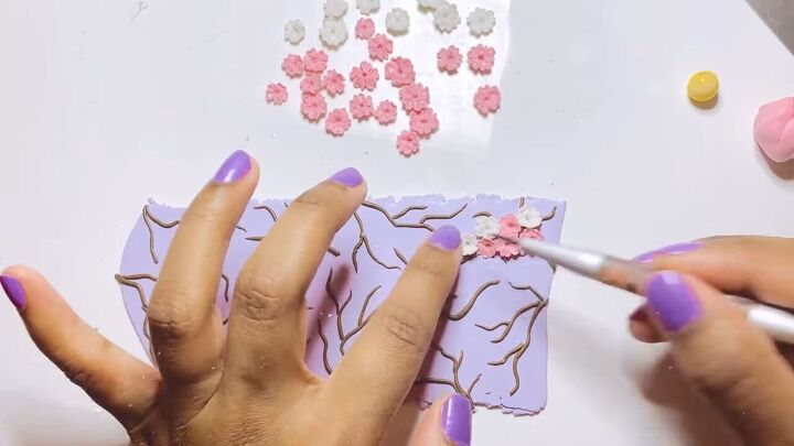 how to diy cute blossom earrings for spring, Attaching flowers to the base