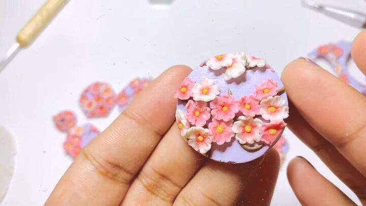 how to diy cute blossom earrings for spring, Cutting shapes