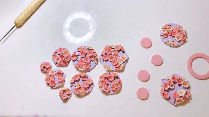 how to diy cute blossom earrings for spring, Baked pieces