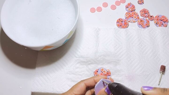 how to diy cute blossom earrings for spring, Drilling