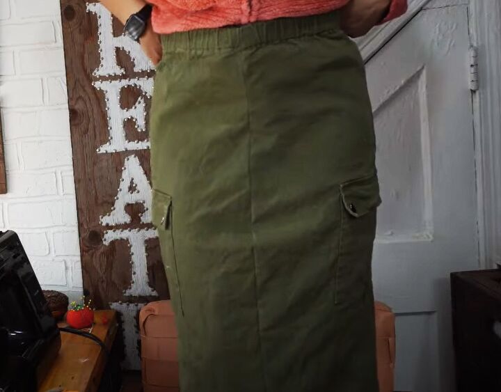 how to diy a cute maxi skirt and cargo skirt from old pants, Fitting