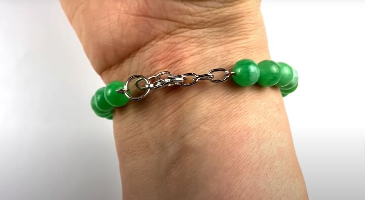 how to diy an easy green beaded bracelet, Green beaded bracelet