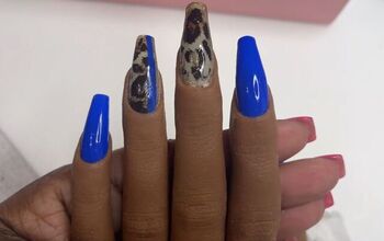 Easy Blue Leopard Nails Tutorial