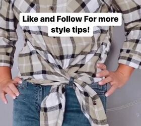 tie your flannel like this instead, Shirt hack