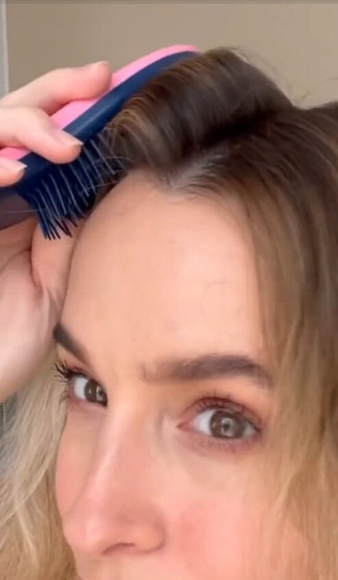 this easy hair hack gives your hair more volume, Combing hair