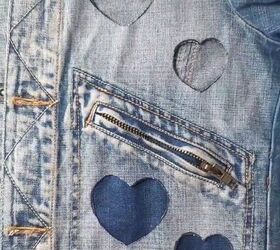 this diy heart denim design is everywhere, Cutting hearts out